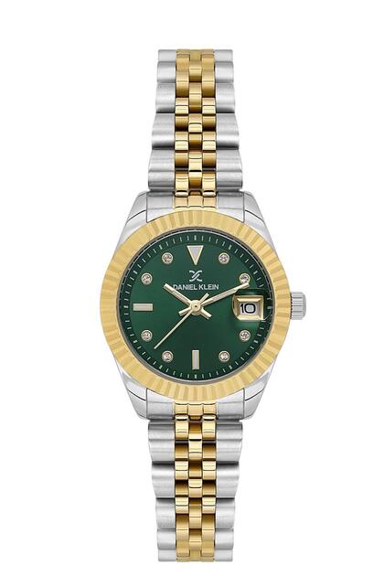 Green Stone Dial with Calendar Display Stylish Women's Watch Suitable for Use in Everyday Life