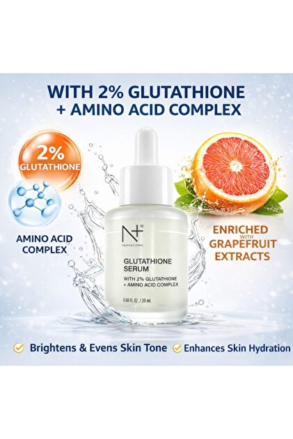 grapefruit glutathione N+ Professional 2% SERUM, Enriched with extracts, Helps to boosts skin radiance- Trendyol TERRA ELMNT 2150mg Liposomal Glutathione