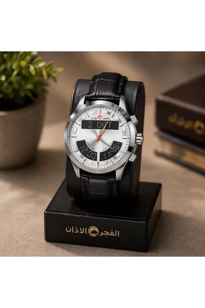 ساعة الفجر الاذان الاسلامية الاصلية الساعة الراقية مع مواقيت الصلاة واتجاه القبلة