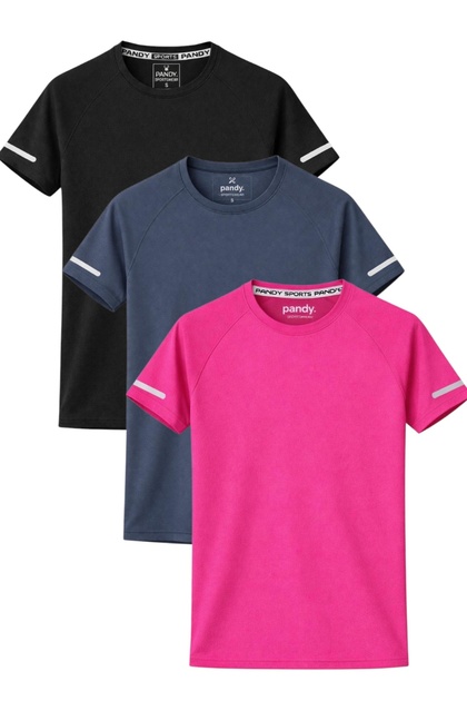 3-Pack Quick Dry Multi-Color Athletic Technical Women's Sports T-Shirts