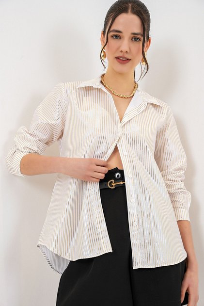Bdart Oversize Striped Buttoned Shirt