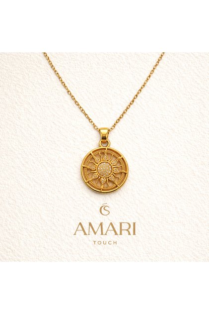 Zodiac Güneş Çemberi Kolye