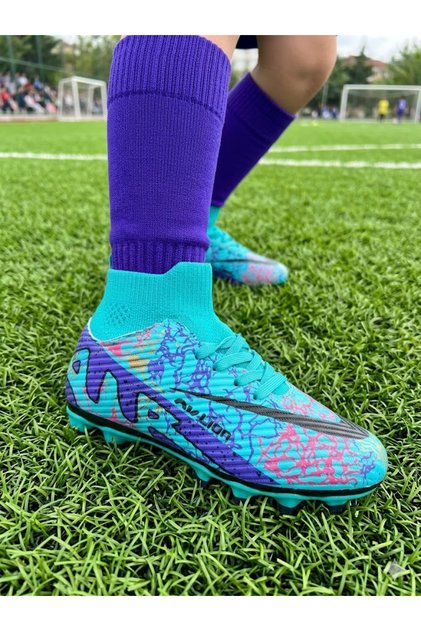 Boys' Astroturf Football Cleats with Socks and Spikes