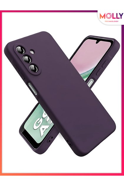 Deep Purple Liquid Inside Velvet Matte Silicone Case for Samsung Galaxy A36