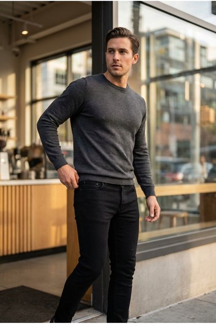 Blugi pentru bărbați, slim fit, confortabili, din lycra