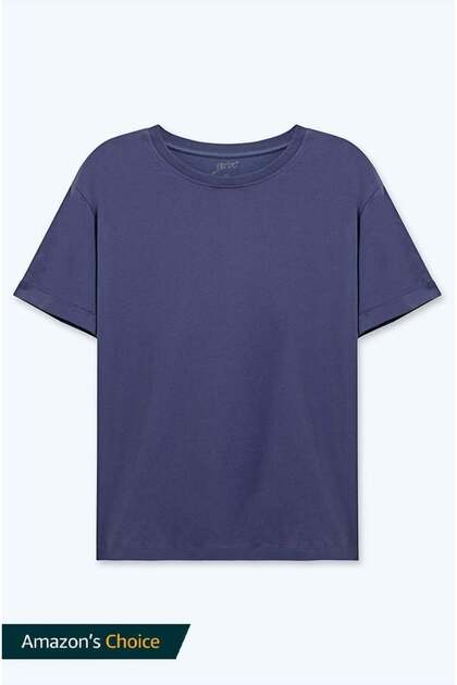 Women's 100% cotton short sleeve comfortable fit t-shirt 3507 light blue color