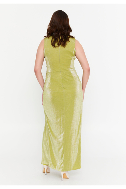 Sienna Fashion Elegant maxi dress, lime green with a glossy finish Vanda- Trendyol Sienna Fashion Elegant maxi dress, lime green with a glossy finish Vanda- Trendyol