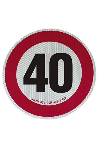 Reflective Truck Speed Limit Sticker Speed Limit Sign (Diameter 20 cm) 40 Km