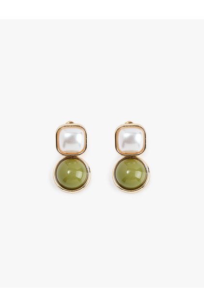 Multicolor Dangle Stone Geometric Earrings