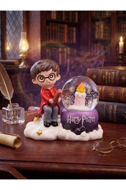 Harry Potter Kar Küresi ve Figürlü Gece Lambası - Dekoratif Işıklı Masa Üstü Obje