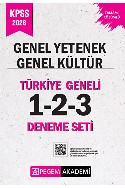 Pegem Akademi Yayıncılık 2026 KPSS Genel Yetenek Genel Kültür