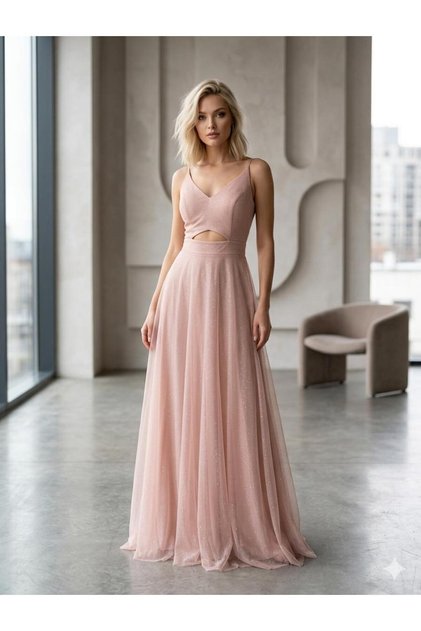 Pembe abiye elbise mezuniyet elbisesi