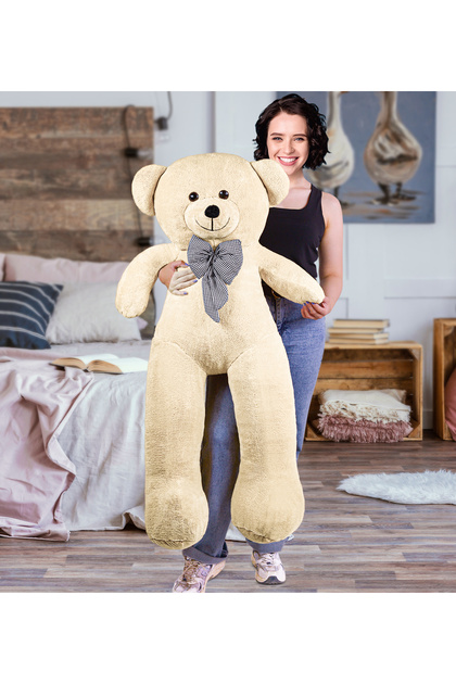 130 cm Giant Plush Teddy Bear with Bow Tie – Romantic Big Gift for Your Loved One Teddy Bear