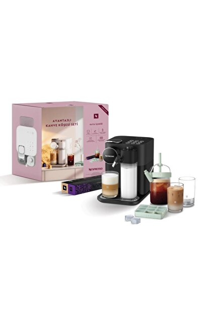 Nespresso F541 Gran Lattissima Siyah Kahve Köşesi Seti - Fiyatı