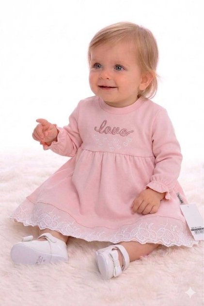 Turkish Cotton Comfort And Soft Baby Dress With Pretty Details – Simon