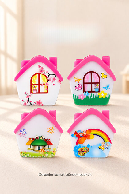 Edison Pembe LED Gece Lambası Priz Tipi Çocuk Odası Dekoratif Ev
