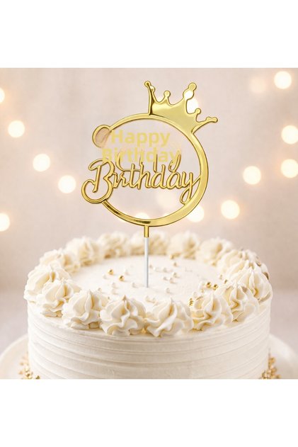 Happy Birthday Cake Decoration Plexiglass – Happy Birthday Cake Topper