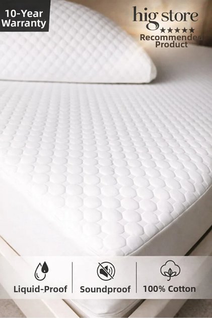 100% Cotton Liquid Waterproof Anti-Sweat Bed Protector for under Patient and under Baby Bed, Bed Protector 100*200 Size