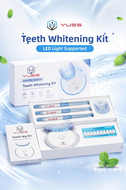 Teeth Whitening Set 5 Led Lights Teeth Whitening Kit 3X3 ml Gel Pen