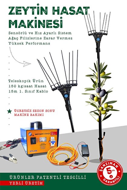 Atlas PRO ZEYTİN HASAT MAKİNESİ DEVİR AYARLI 90 AMPERLIK AKÜ ŞARJ