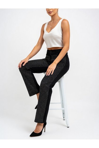 Stoned Wide Leg Mom Jeans