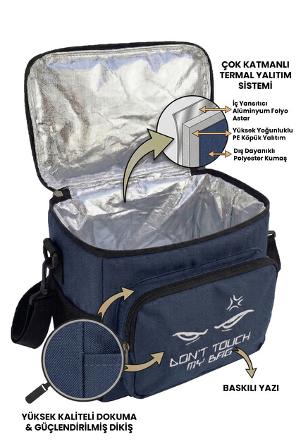 Wallery Bags 11 Litre Isı yalıtımlı Su Geçirmez Kumaş Termal Yemek