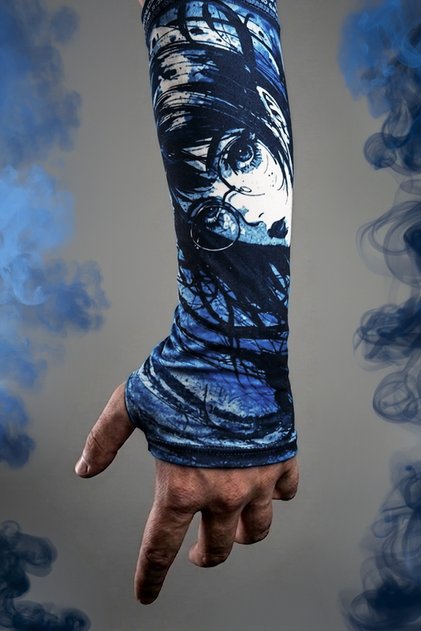Shadow Eldivenli E-Spor Kol Bandı - Cam Mouse Pad Uyumlu - Oyuncu Arm Sleeve - Hızlı Kayma Desteği