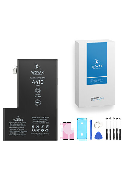 Woyax İphone 12 Pro Max Batarya 4410mah Premium Yüksek Kapasite