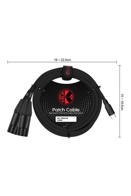 Cable UYC-390XE 5MT BK Kablo TYPE-C / 2 x XLR Erkek Jak 5 METRE