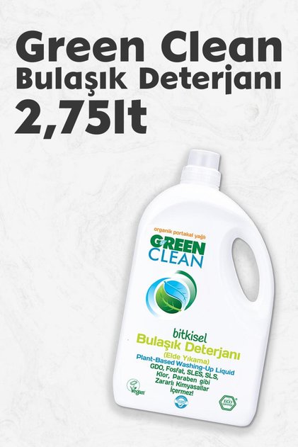 U Bitkisel Bulaşık Deterjanı 2,75 LT