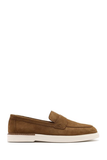 Men's Tan Suede Leather Casual Loafer 25Sfd750210