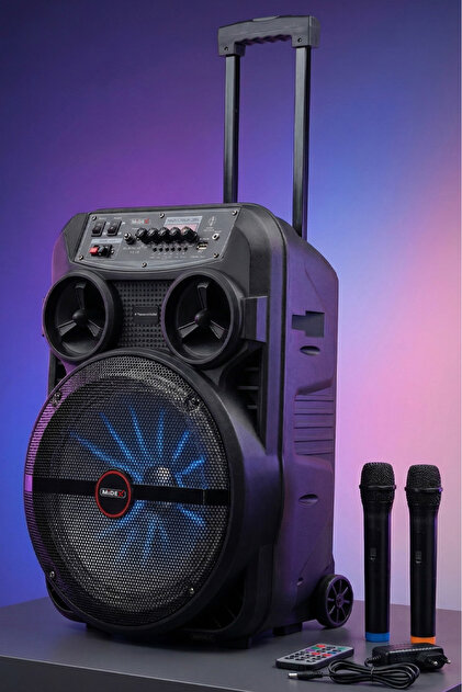 Midex 280 Watt Portatif Taşınabilir Karaoke Eğlence Mikrofonlu Ses