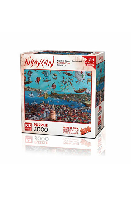 Genel Markalar 23017 Migration Routes Galata Tower -KS Puzzle