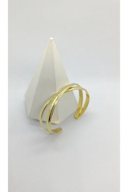 Aurora Double Strip Gold Cuff Bracelet