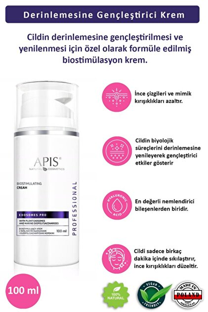 Apis Natural Cosmetics Yaşlanma Karşıtı EXOSOMES PRO Biyostimüle