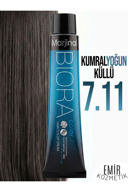Biora Saç Boyası - 7.11 Kumral Yoğun Küllü + Pierra Oksidan 60 ml