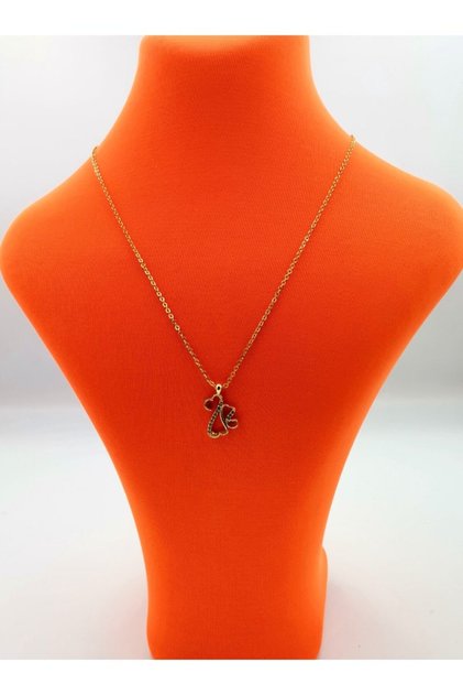 Gold Color Chain Figured Anti-Tarnish Special Design Necklace