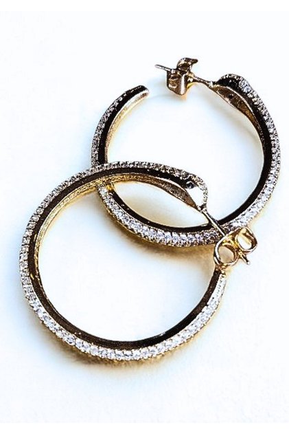 Luxury Figured Gold Color Hoop Earrings