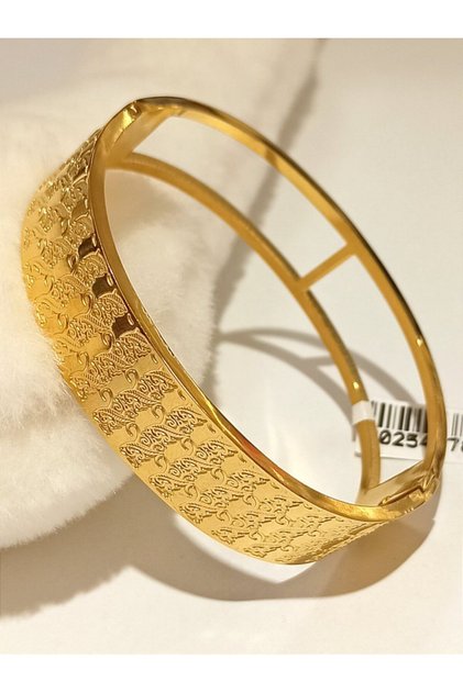 Gold Color Luxurious Figured Ornate Bracelet