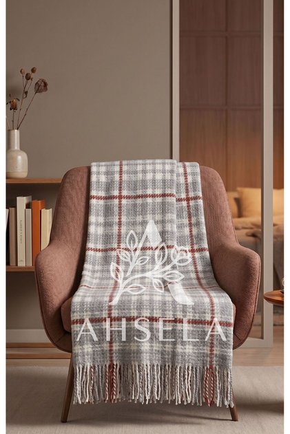 Dinarsu Cozy Life Patterned Cotton Tv Blanket 130X170 – Decorative & Multi-Purpose Use