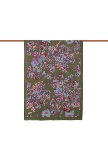 Patterned Tensoft Shawl - Chrysanthemum Pattern - Pine Scent