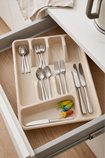 Spoon Holder Drawer Small Size Metallic Gray