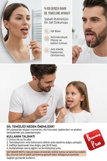 Copper Tongue Cleaning Tongue Cleaning Tool Tongue Scraper Tongue Cleaner Copper