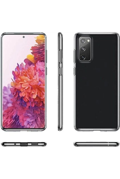 Samsung Galaxy S20 Fe Süper Silikon Kamera Korumalı Şeffaf Kılıf
