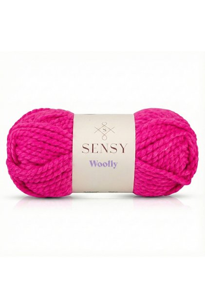 Premium Woolly Hand Knitting Yarn Scarf Beanie Hat Yarn Poncho Yarn Cardigan Yarn Fuchsia