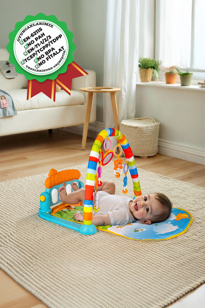 Babycim Sevimli Piyanolu Sesli Işıklı Aynalı Oyun Halısı - Fiyatı