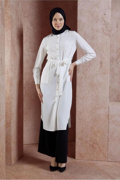 Belted Pocketed Tunic 4273