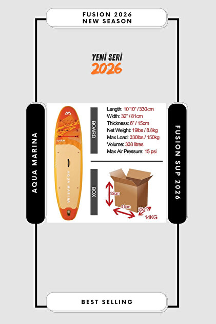 aquamarina Aqua Marina Fusion 2026 Seri Şişme sup Stand-up Paddle