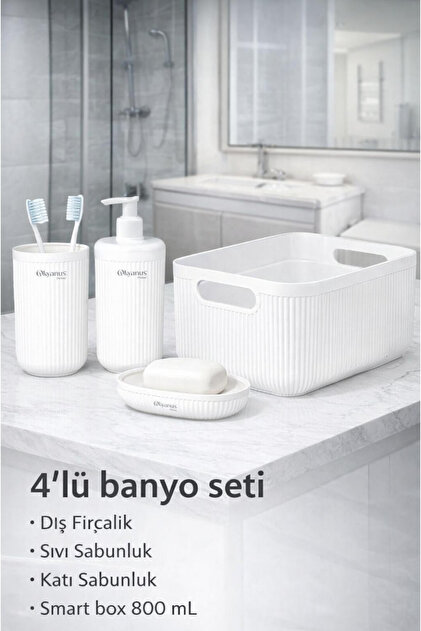 Okyanus Home Linea Box 4'lü Banyo Seti - Fiyatı, Yorumları