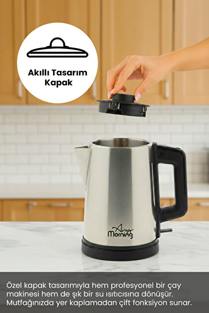 Any Morning OZ26CM10 2in1 Paslanmaz Çelik Çay Makinesi ve Su